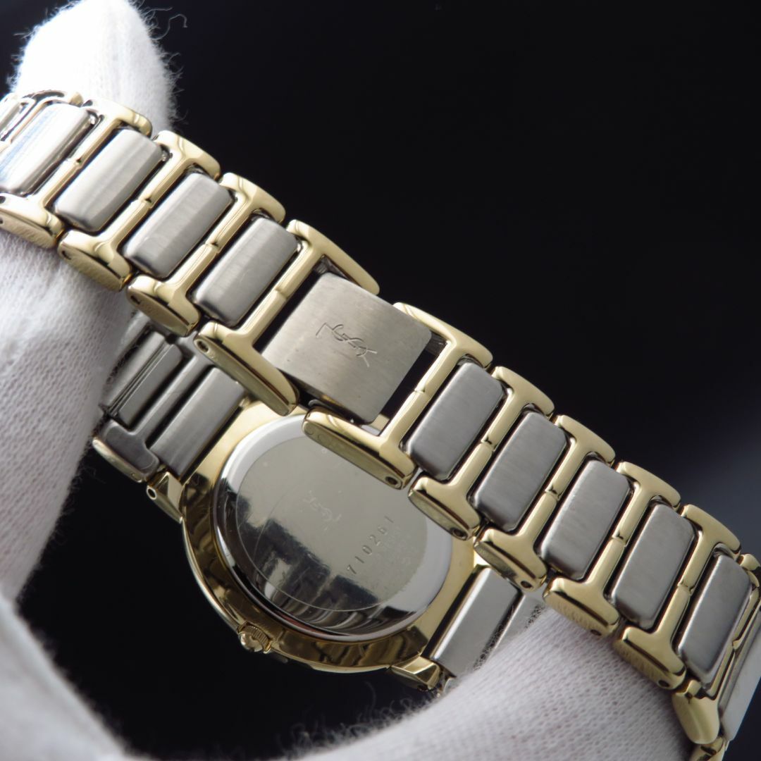 Yves Saint Laurent(イヴサンローラン)のYve Saint Laurent YSL 腕時計 ブルー文字盤 コンビカラー  メンズの時計(腕時計(アナログ))の商品写真