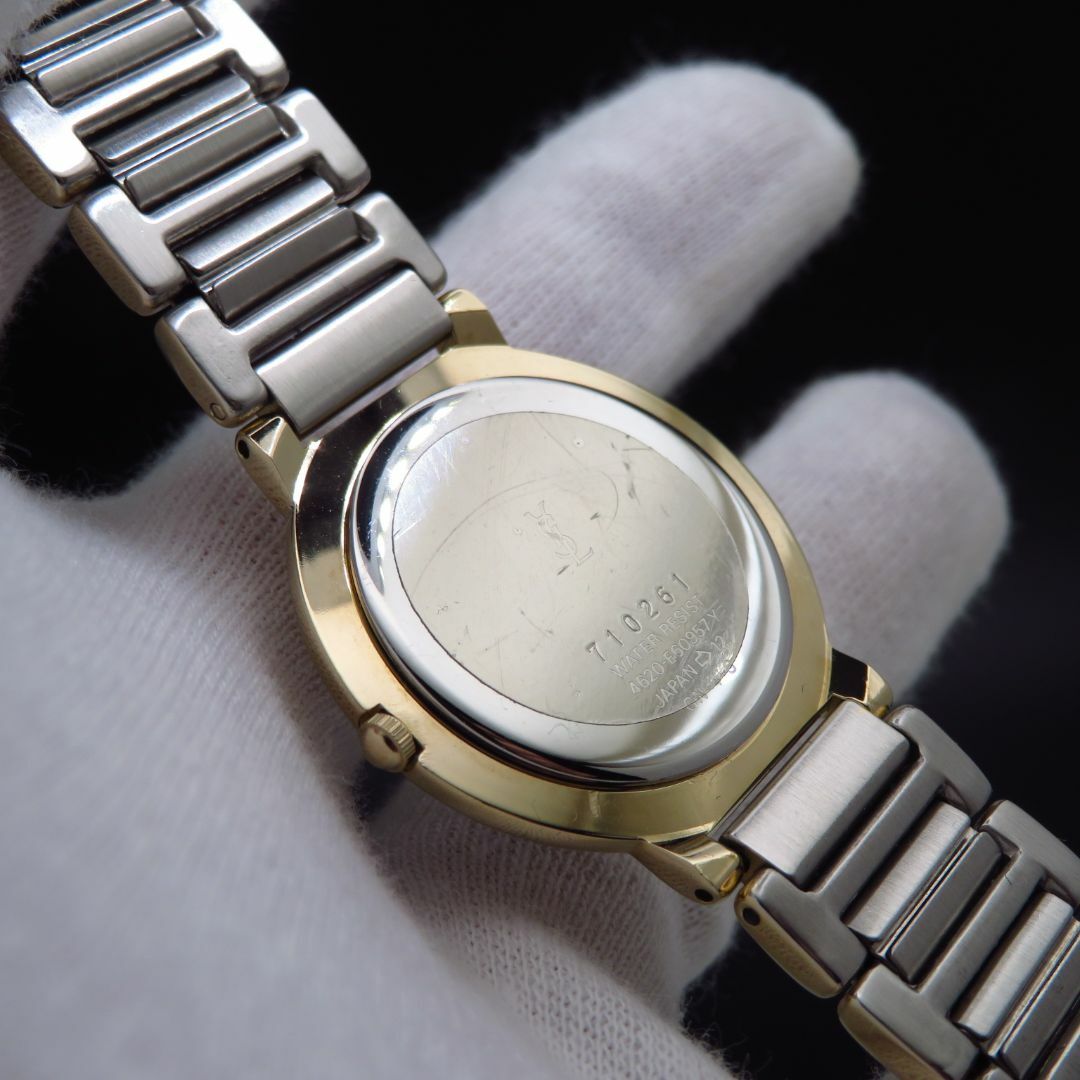 Yves Saint Laurent(イヴサンローラン)のYve Saint Laurent YSL 腕時計 ブルー文字盤 コンビカラー  メンズの時計(腕時計(アナログ))の商品写真