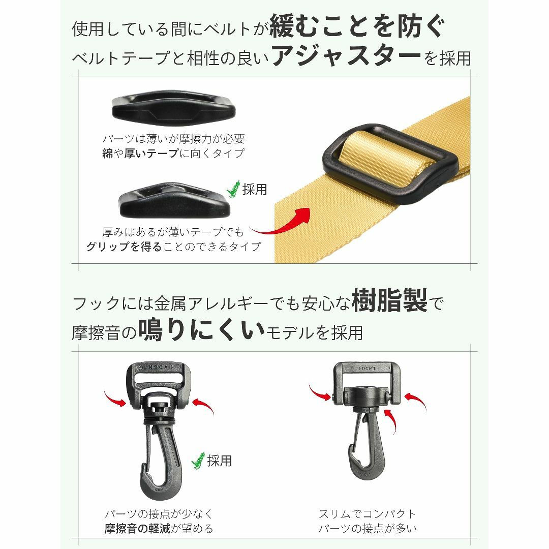 ノーボーダー FABLT サイドリリース ショルダーストラップ ベルト 日本製  メンズのバッグ(その他)の商品写真