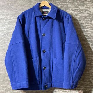 ヴァンヂャケット(VAN Jacket)のvan jac ヴァンジャケット メルトン シングルコート L ブルー キルト(チェスターコート)