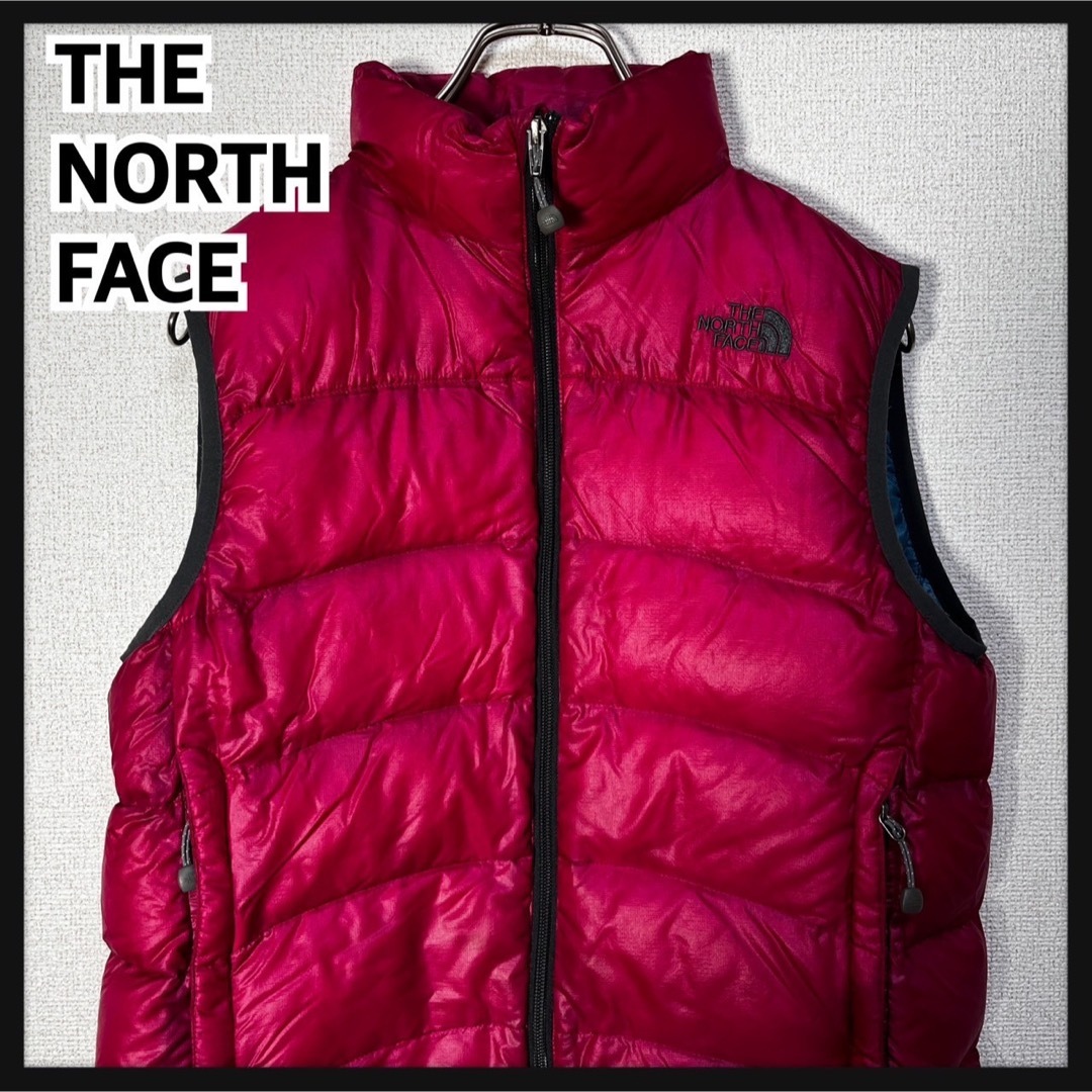 THE NORTH FACE ダウンジャケット/ダウンベスト L 赤