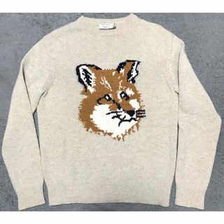 メゾンキツネ(MAISON KITSUNE')のmaisonkitsune fox headロゴニット(ニット/セーター)