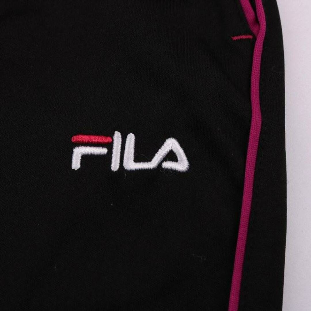 FILA(フィラ)のフィラ ロングパンツ ジャージ サイドライン スポーツウエア レディース Mサイズ ブラック FILA レディースのパンツ(その他)の商品写真