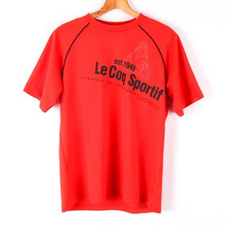 ルコックスポルティフ(le coq sportif)のルコックスポルティフ 半袖Tシャツ ロゴT ラグラン袖 スポーツウエア  メンズ Lサイズ レッド le coq sportif(Tシャツ/カットソー(半袖/袖なし))