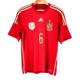 アディダス(adidas)のアディダス 半袖Tシャツ イニエスタ サッカー ユニフォーム クライマクール メンズ Mサイズ レッド×ゴールド adidas(Tシャツ/カットソー(半袖/袖なし))