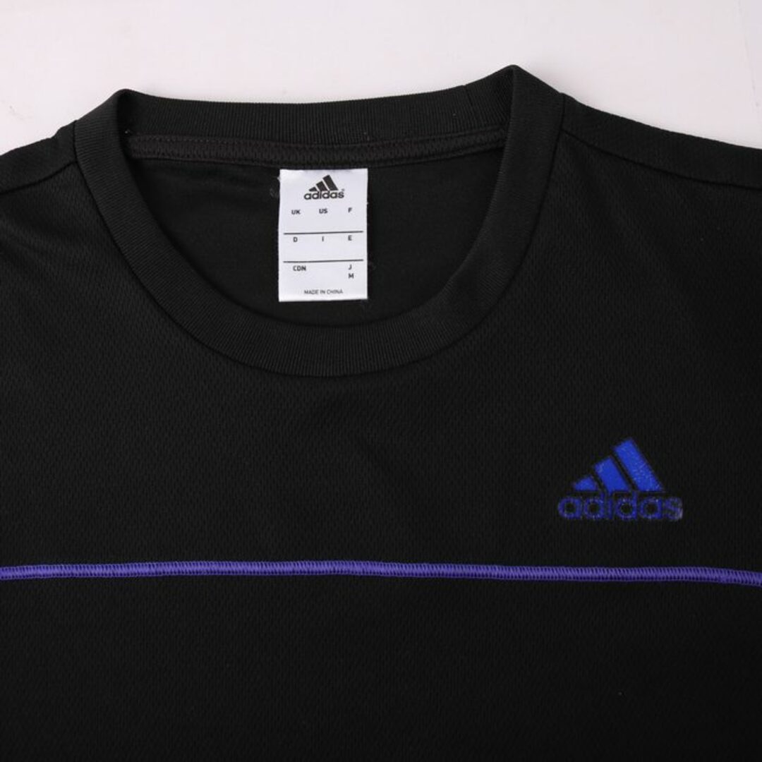 adidas(アディダス)のアディダス 半袖Tシャツ ワンポイントロゴ スポーツウエア クライマライト メンズ Mサイズ ブラック×パープル adidas メンズのトップス(Tシャツ/カットソー(半袖/袖なし))の商品写真