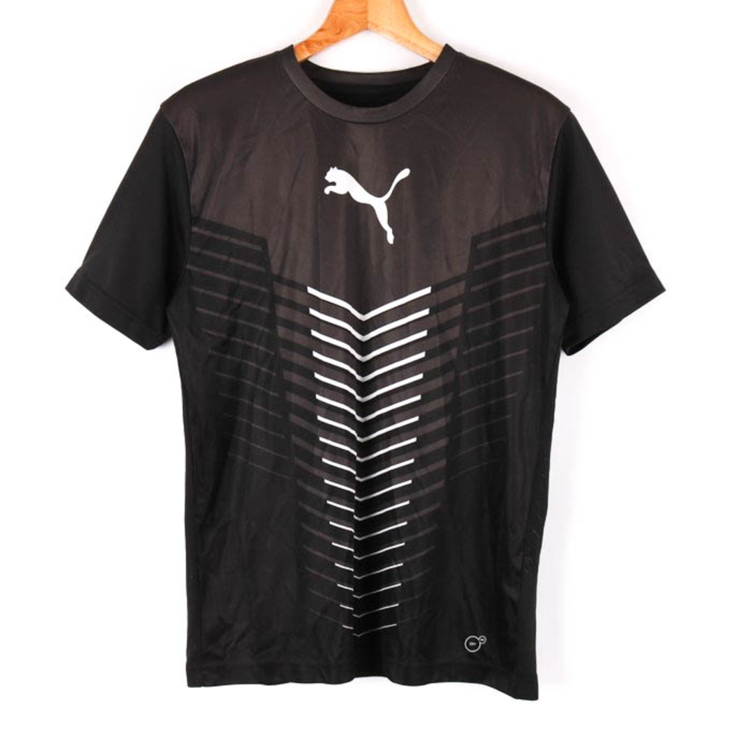 PUMA(プーマ)のプーマ 半袖Tシャツ ロゴT スポーツウエア メッシュ メンズ Sサイズ ブラウン×ブラック PUMA メンズのトップス(Tシャツ/カットソー(半袖/袖なし))の商品写真