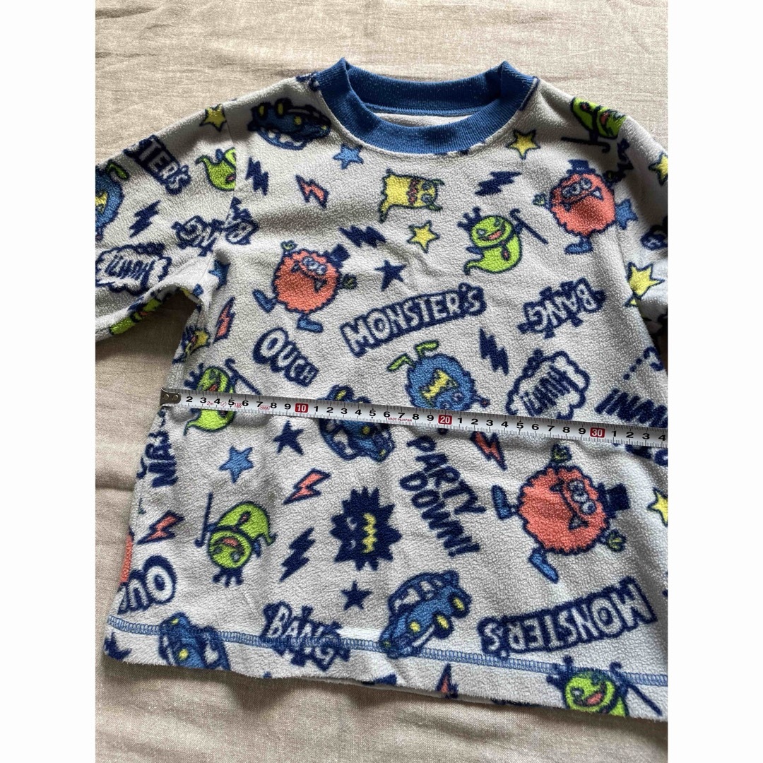 モンスター　フリース　パジャマ　ブルー　カラフル キッズ/ベビー/マタニティのキッズ服男の子用(90cm~)(パジャマ)の商品写真