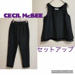 セシルマクビー(CECIL McBEE)のst210.211セシルマクビー セットアップ ノースリーブ パンツ 2点セット(カットソー(半袖/袖なし))