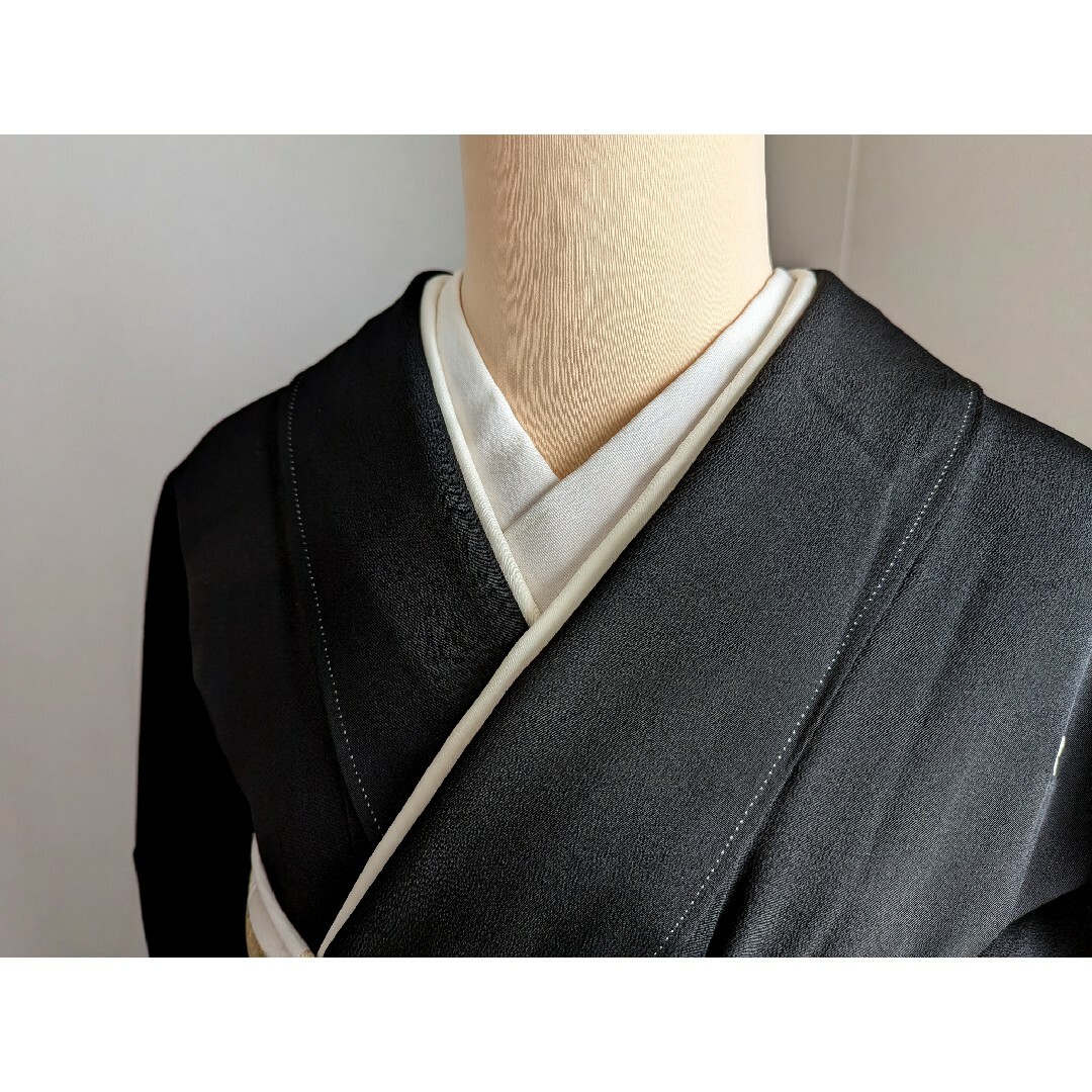 【袷】黒留袖 袋帯セット 身丈154裄65 金彩 孔雀 刺繍入学式