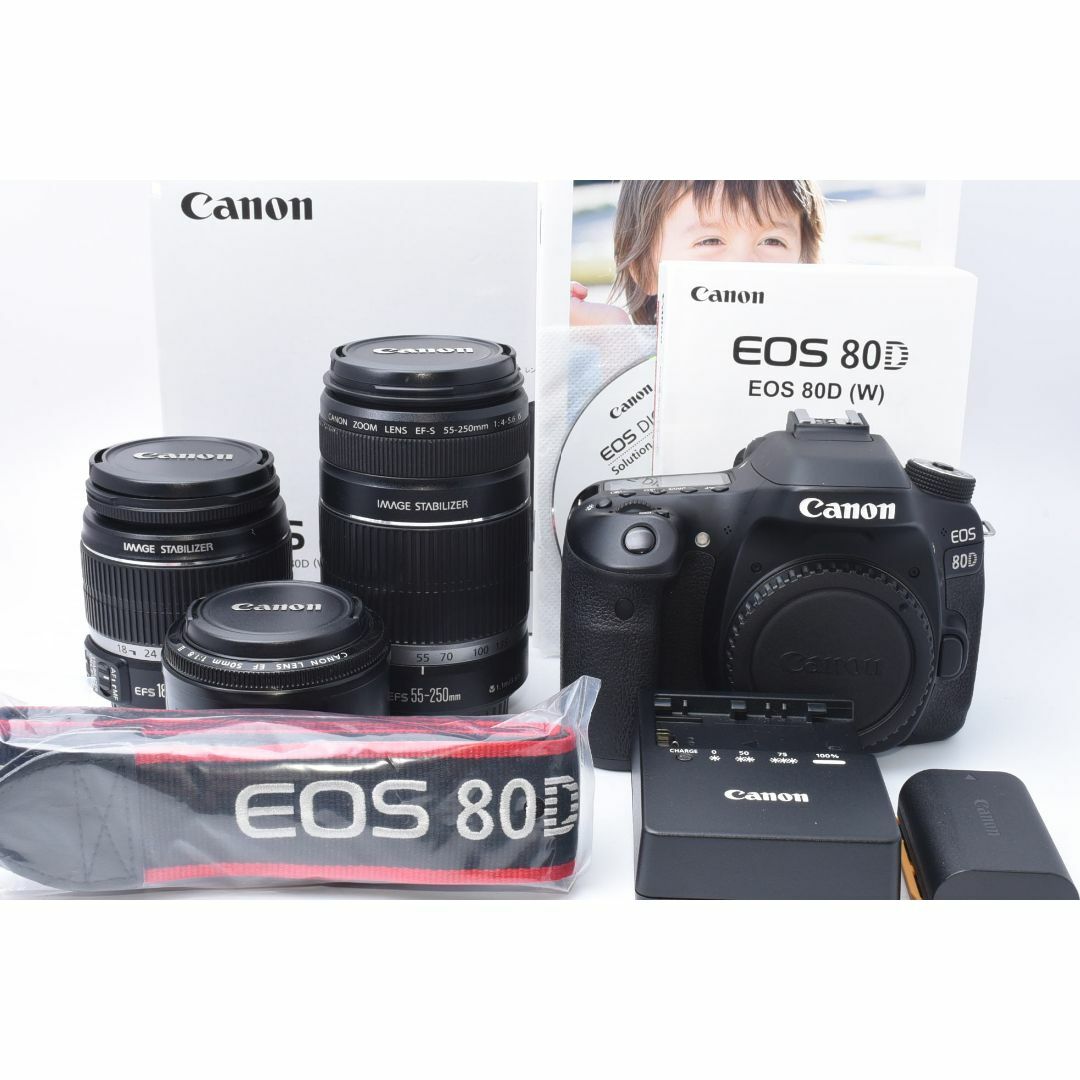 ★美品★ Canon EOS 80D トリプルレンズセット