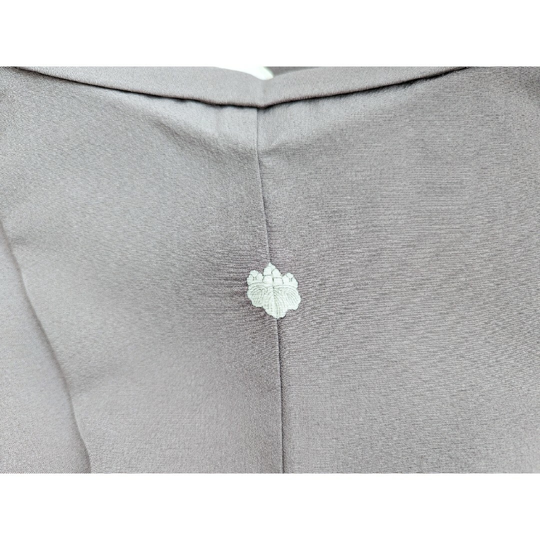 【袷】色留袖 身丈151裄62 正絹 一つ紋 グレー系 薄紫 レディースの水着/浴衣(着物)の商品写真