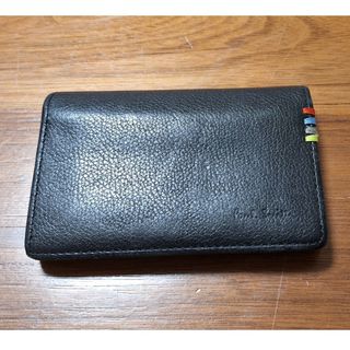 ポールスミス(Paul Smith)のPaul Smith　革名刺入れ　ブラック×ブルー　中古品(名刺入れ/定期入れ)