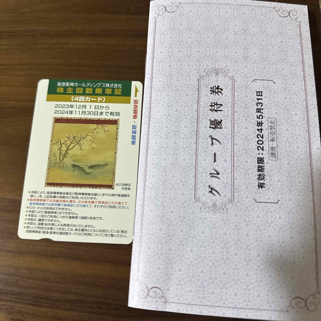 阪神阪急ホールディングス株式会社 株主回数乗車証（30回カード）鉄道 ...