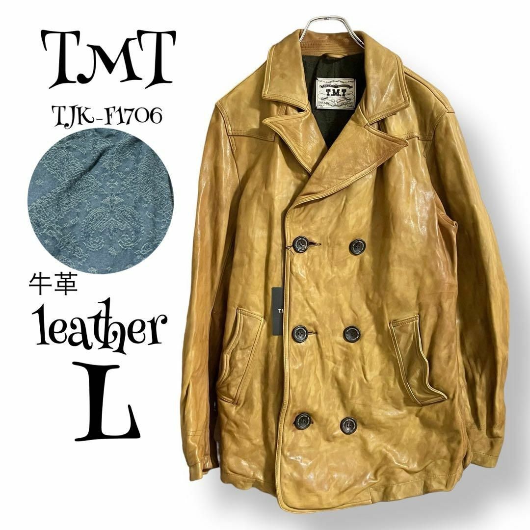 メンズs127【TMT】新品 タグ付 ペイズリー ダブルレザージャケット ヴィンテージ