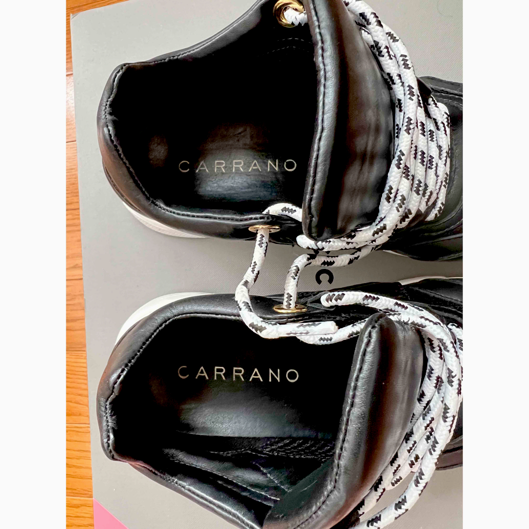 CARRANO(カラーノ)のCARRANO本革スニーカー・黒black メンズの靴/シューズ(スニーカー)の商品写真