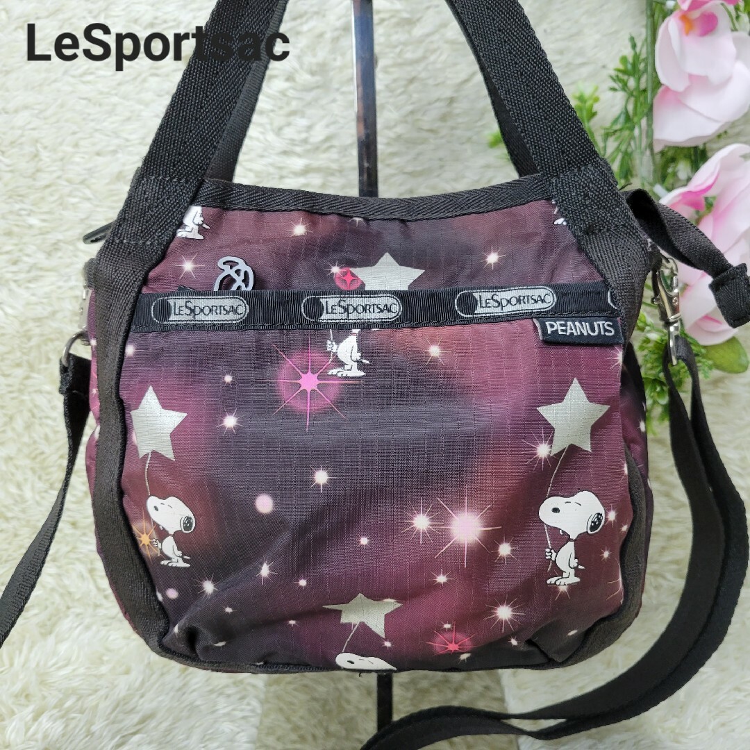 バッグLeSportsac ショルダーバッグ ハンドバッグ スヌーピー 2way