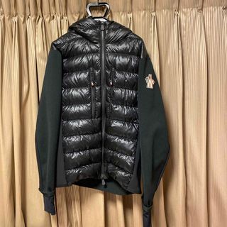 モンクレール(MONCLER)の本物モンクレールGRENOBLEスウェット系ダウンジャケットZIPパーカー正規品(ダウンジャケット)