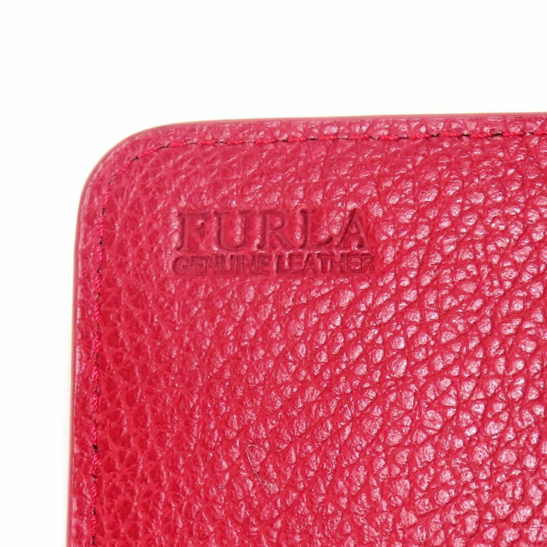 Furla(フルラ)の美品 FURLA フルラ 長財布 レザー 革 レッド 赤 レディースのファッション小物(財布)の商品写真