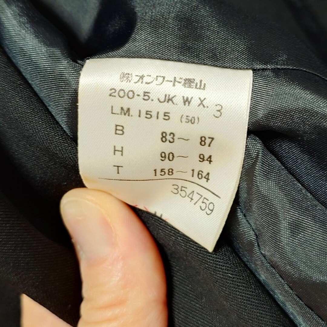 kumikyoku（組曲）(クミキョク)の組曲 スーツ 黒ストライプ　巻きスカート　膝丈　3 レディースのフォーマル/ドレス(スーツ)の商品写真