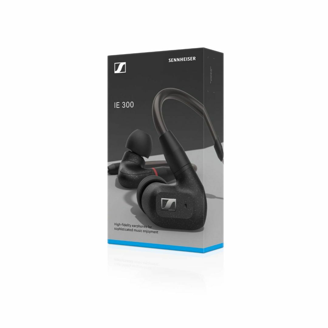 ゼンハイザー Sennheiser イヤホン 有線 IE 300 ブラック ダイ スマホ/家電/カメラのオーディオ機器(ヘッドフォン/イヤフォン)の商品写真