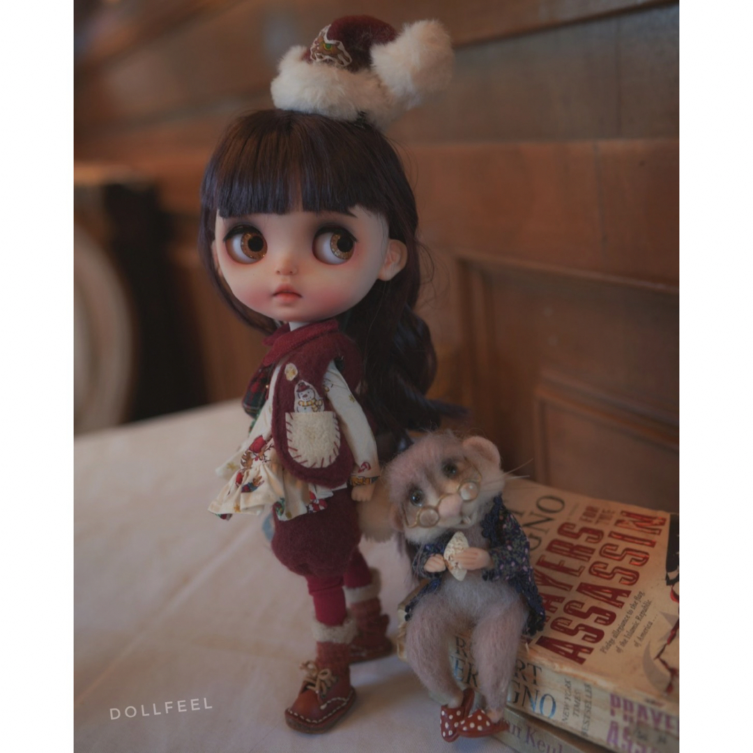 ブライス お洋服 アウトフィット 海外作家製 うさぎサンタさん 人形 ブライス お洋服 アウトフィット 海外作家製 うさぎサンタさん 人形