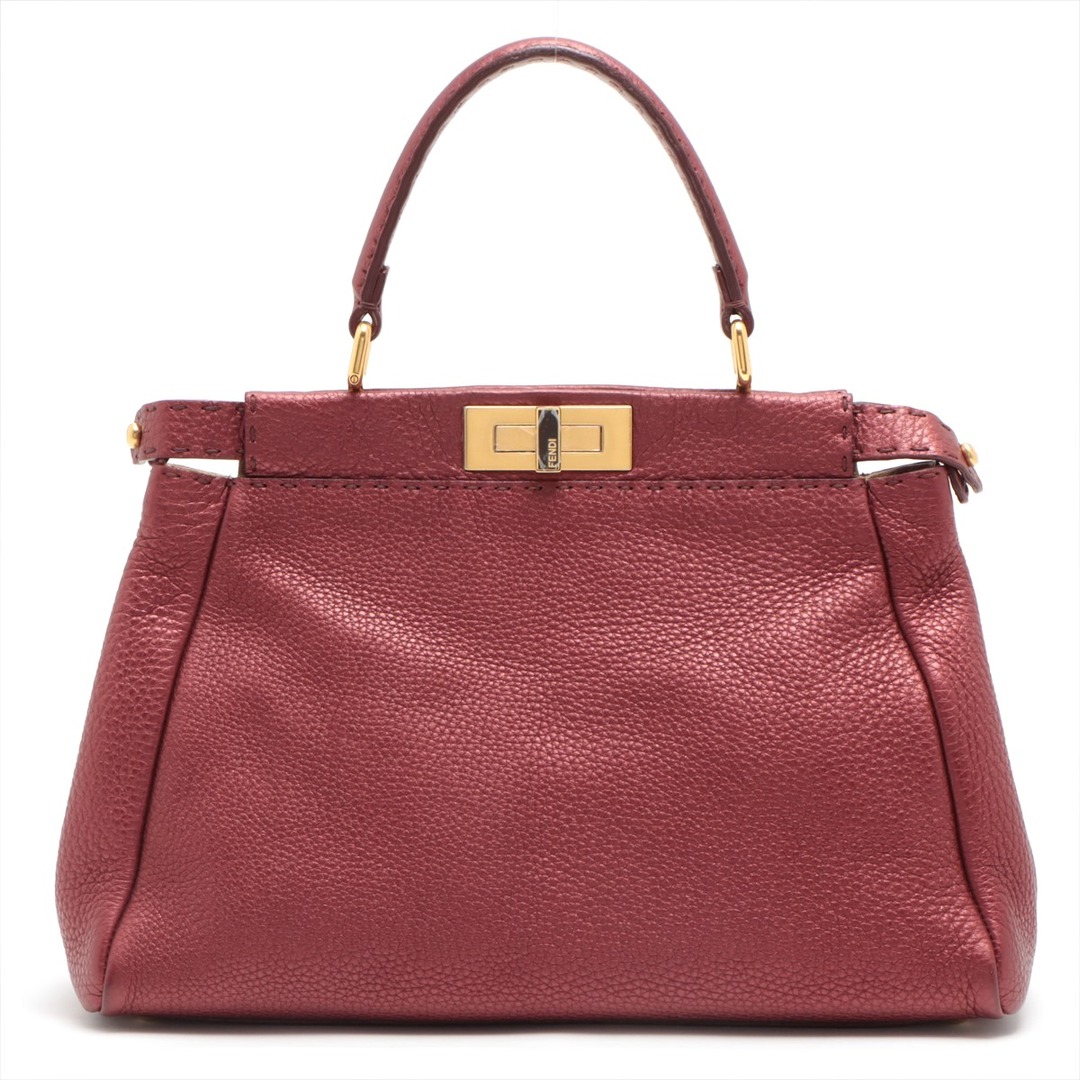 FENDI - フェンディ ピーカブー セレリア レザー  レッド レディース ハンドバッ