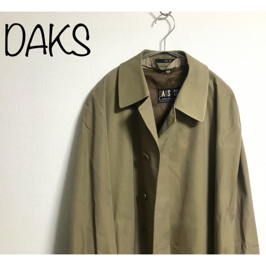 DAKS　ダックス　グレーチェックコート　おしゃれ