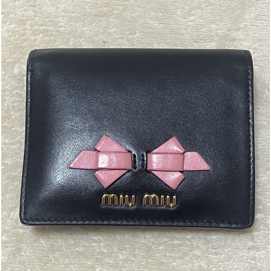 おまけ付 ミュウミュウ miumiu 折り財布 ミニ財布 二つ折り財布