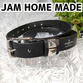 ジャムホームメイド(JAM HOME MADE)のジャムホームメイド ベルト スタッズ ブラック レザー プレーンスタッズベルト(ベルト)