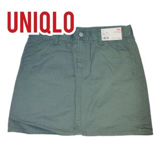 ユニクロ(UNIQLO)のUNIQLO カラーショートスカート ② オリーブ ６４cm(ミニスカート)