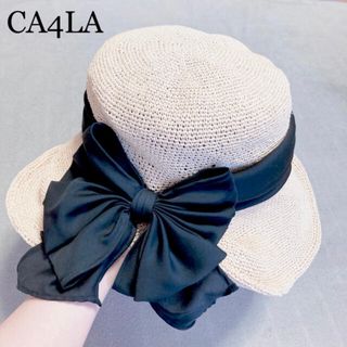 カシラ(CA4LA)のCA4LA カシラ　麦わら帽子　リボン(麦わら帽子/ストローハット)