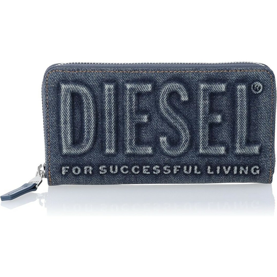 特別価格】 DIESEL ディーゼル 長財布 デニム ブルー 財布