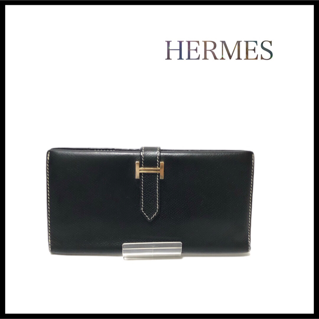 Hermes - 【美品】HERMES エルメス ベアン 長財布 ゴールド金具の通販