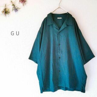 ジーユー(GU)のジーユー／GU／XL／美品／メンズダブルカラーフルオープン半袖レーヨンワイシャツ(シャツ)