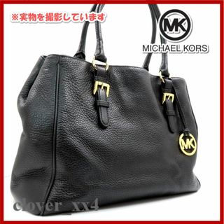 マイケルコース(Michael Kors)の【美品 A4サイズ】マイケルコース トートバッグ ブラック 黒 レザー(トートバッグ)