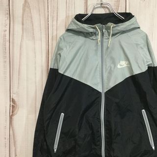 ナイキ(NIKE)の【ナイキ ナイロンジャケット】 80s 紺タグ USA製 配色 M 古着(ナイロンジャケット)