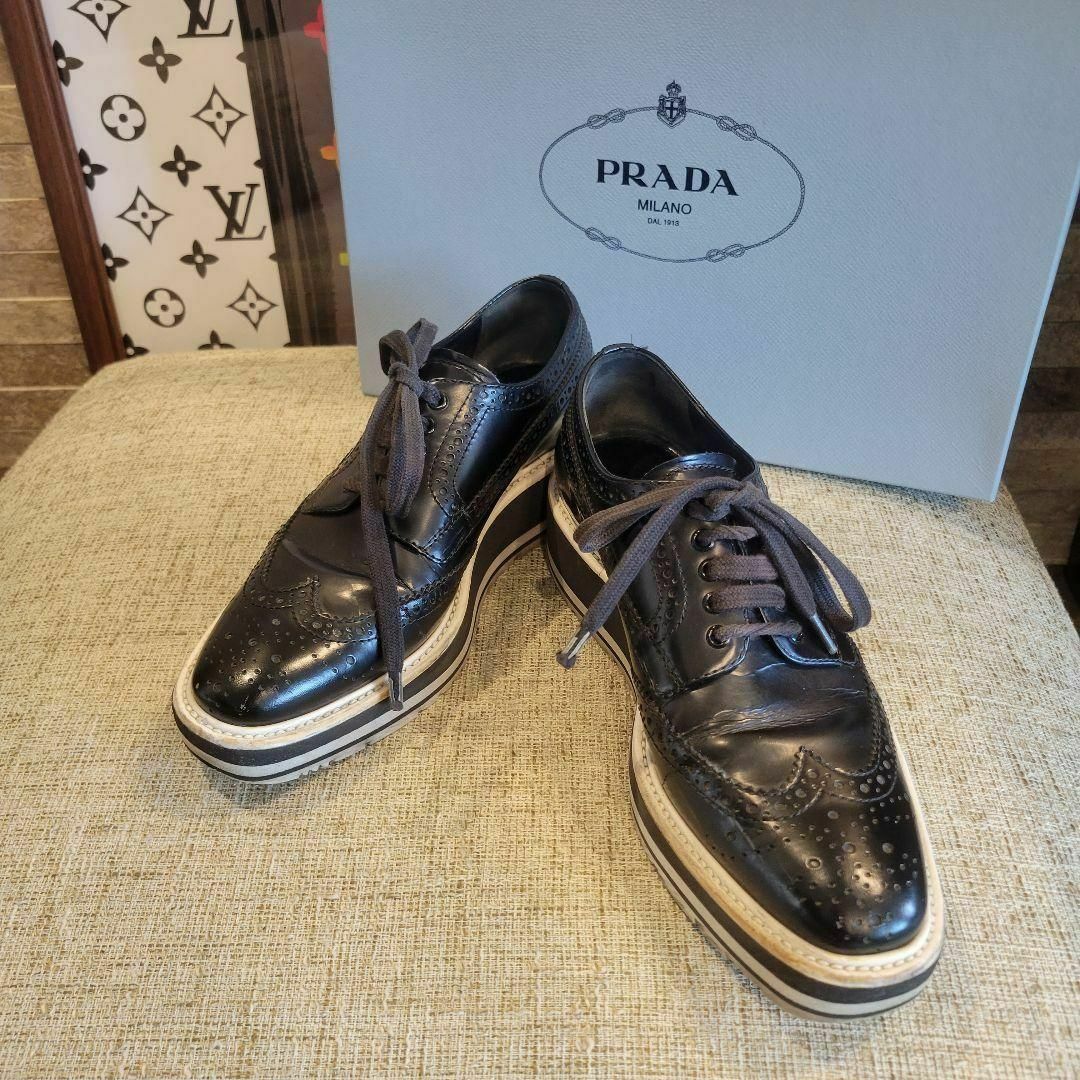 PRADA - PRADA 艶感 スニーカー 厚底 オジ靴 ローファー ブーツ ...