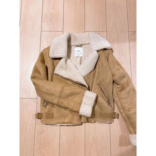 ZARA ムートンコート 白 Lサイズ