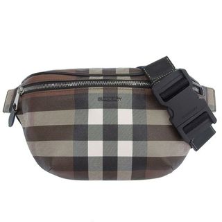 バーバリー(BURBERRY)の【中古】BURBERRY バーバリー レザー チェック ボディバッグ ウエストバッグ 8052806 ブラウン gy(ボディバッグ/ウエストポーチ)