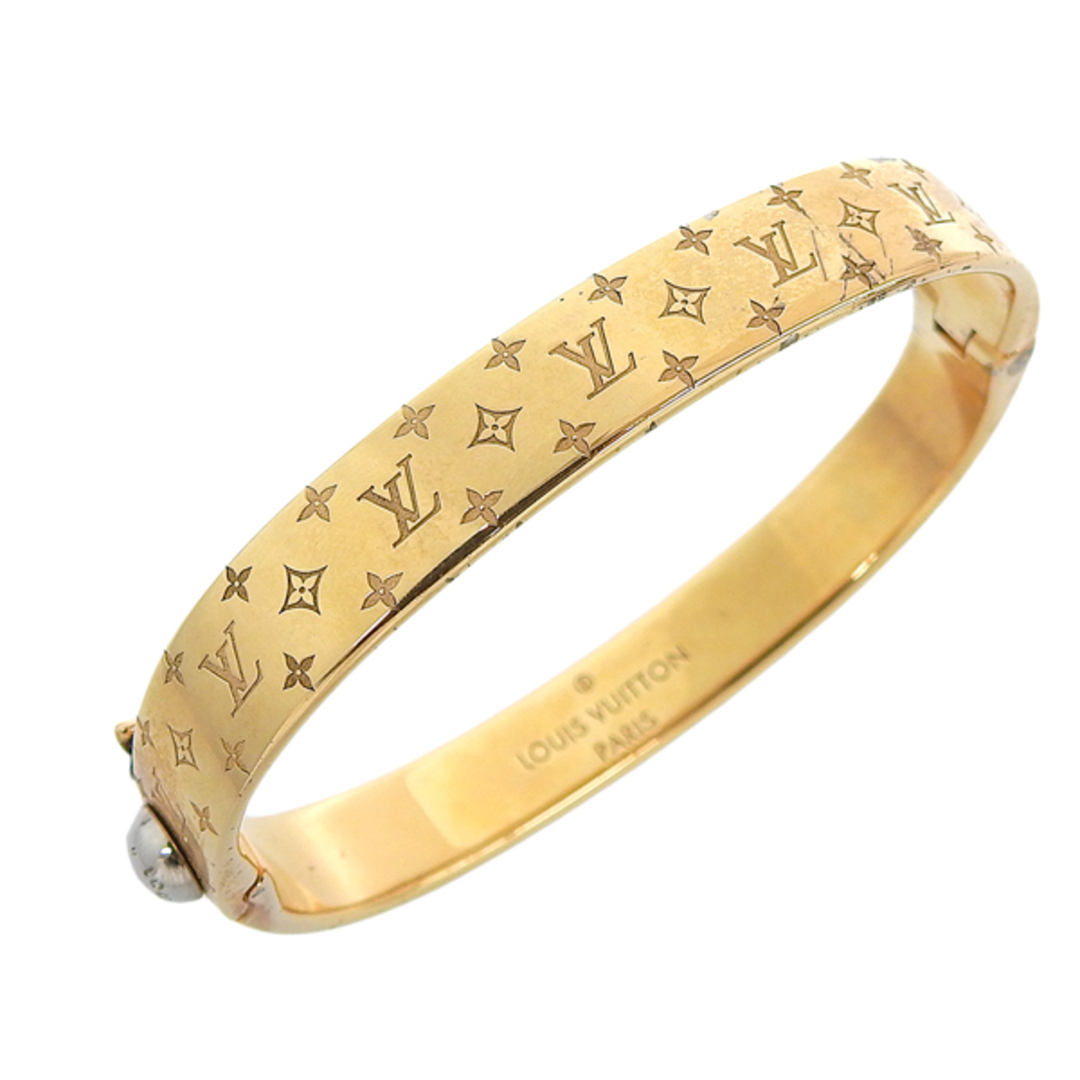 最高 【中古】LOUIS VUITTON ルイヴィトン カフ ナノグラム バングル