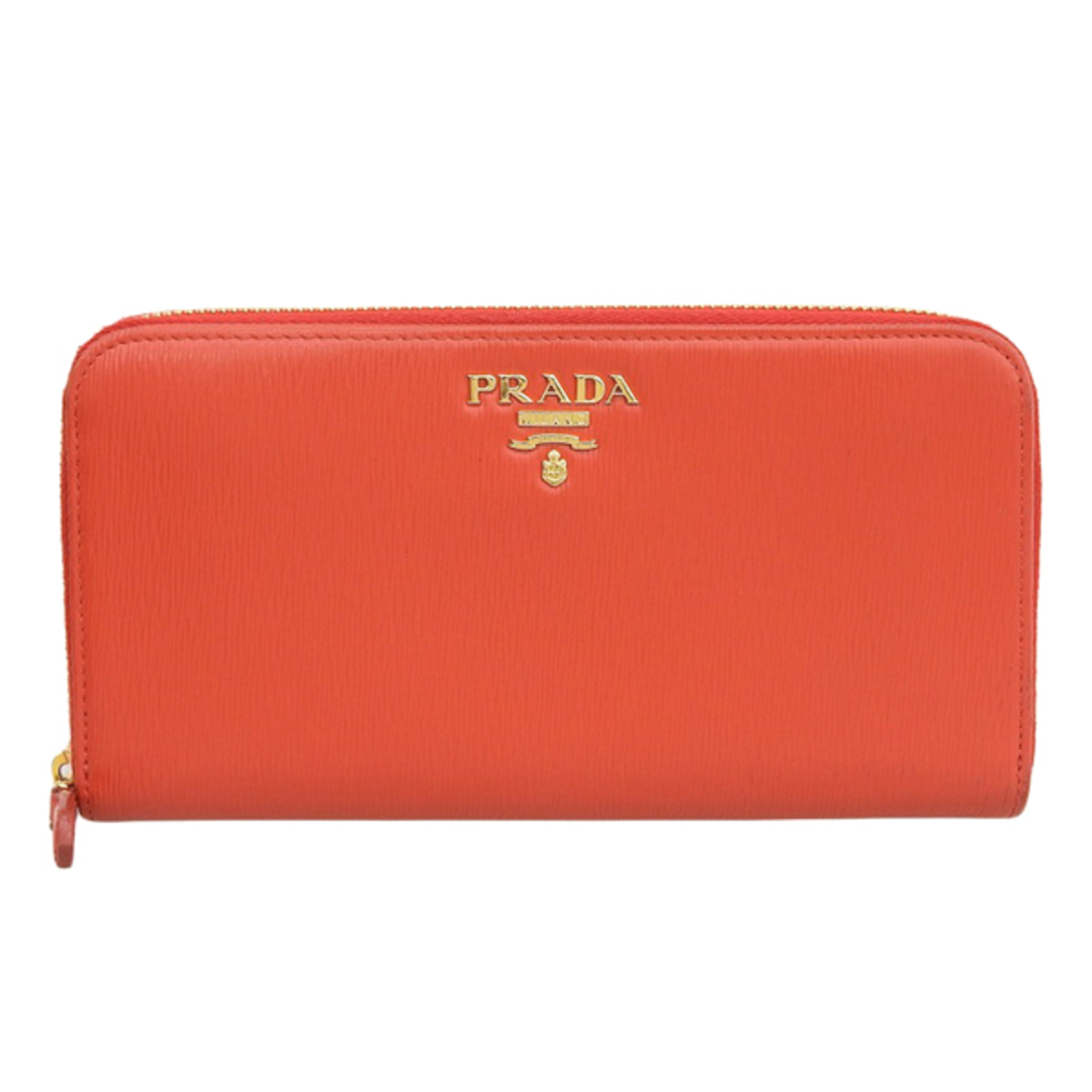 販売中の商品 PRADA プラダ レザー ラウンドファスナー 長財布