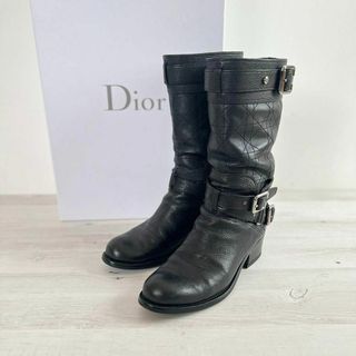 Christian Dior 23.0 ブーティ ヒール 本革 黒/AC26