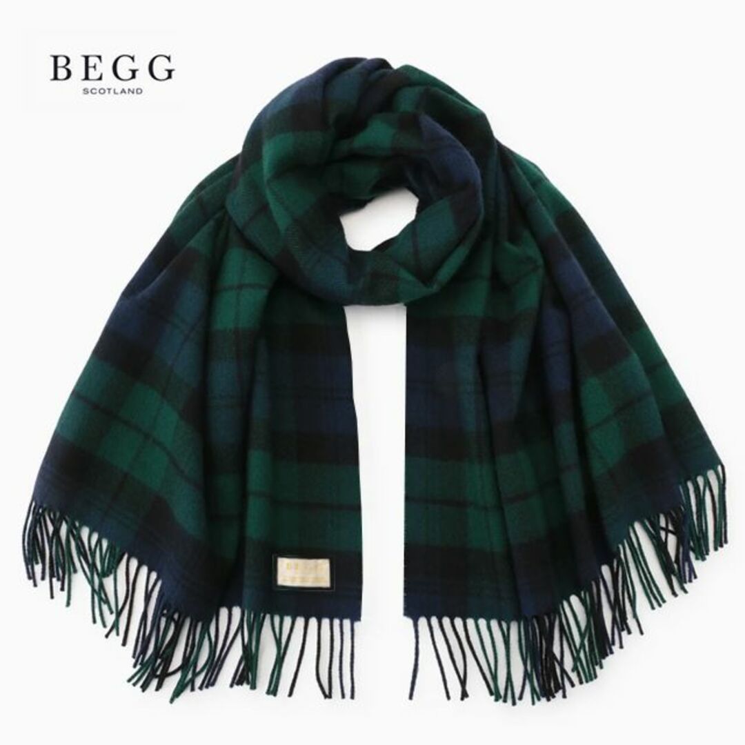 BEGG & CO(ベグアンドコー)の美品 BEGG&CO✨ベグアンドコー アンゴラ混 大判ストール スコットランド製 レディースのファッション小物(ストール/パシュミナ)の商品写真