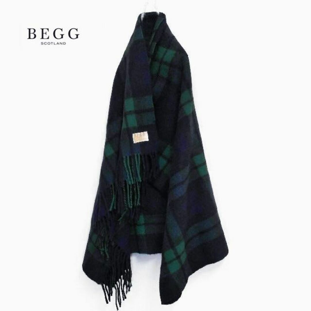 BEGG & CO(ベグアンドコー)の美品 BEGG&CO✨ベグアンドコー アンゴラ混 大判ストール スコットランド製 レディースのファッション小物(ストール/パシュミナ)の商品写真