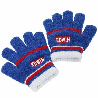 エドウィン(EDWIN)のEDWIN エドウイン 子供用手袋 キッズ手袋 のびのび5本指★ブルー【新品】(手袋)