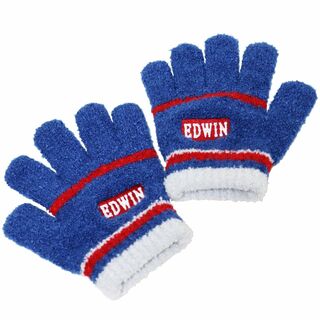 EDWIN - EDWIN エドウイン 子供用手袋 キッズ手袋 のびのび5本指★ブルー【新品】
