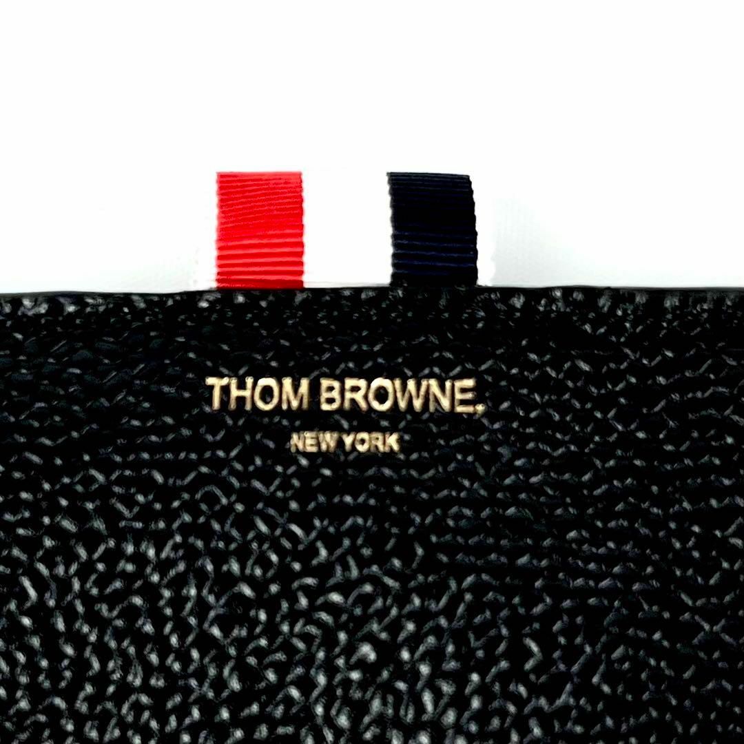 THOM BROWNE(トムブラウン)の希少 新品使用 THOM BROWNE トムブラウン コインケース ブラック メンズのファッション小物(コインケース/小銭入れ)の商品写真