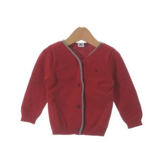 プチバトー(PETIT BATEAU)のPETIT BATEAU プチバトー ニット 24M 赤xグレー 【古着】【中古】(ニット)