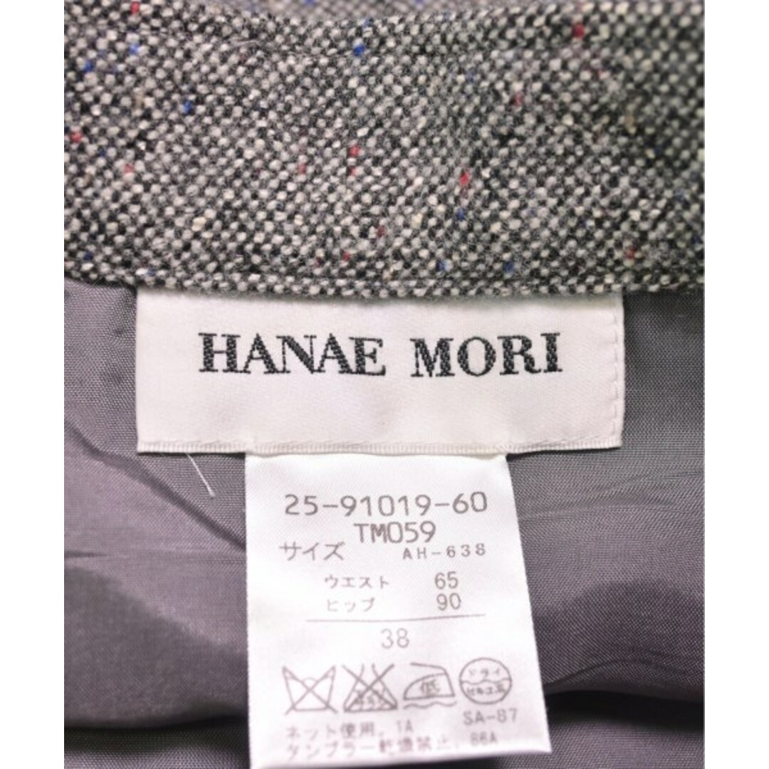 HANAE MORI(ハナエモリ)のHANAE MORI ハナエ　モリ ひざ丈スカート 38(S位) グレー 【古着】【中古】 レディースのスカート(ひざ丈スカート)の商品写真